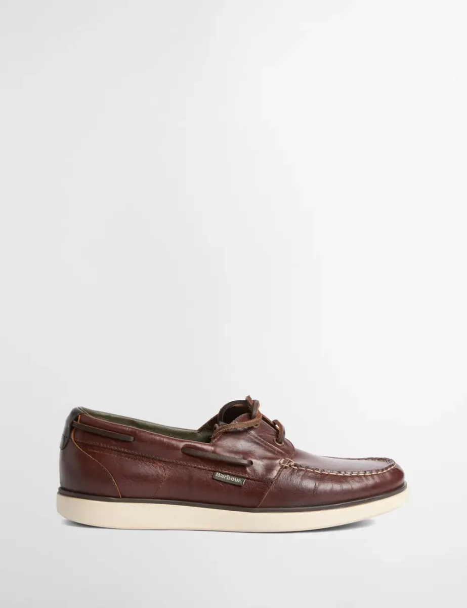 Picture of Barbour Men's Rothley Boat Shoe | Dark Brown