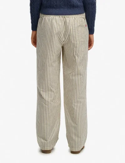 Superdry Cotton Stripe Elastic Trouser | Navy Stripe