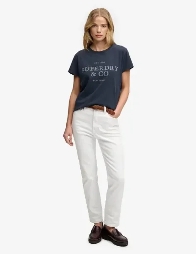 Superdry Luxe Casual Relaxed T-shirt | Navy
