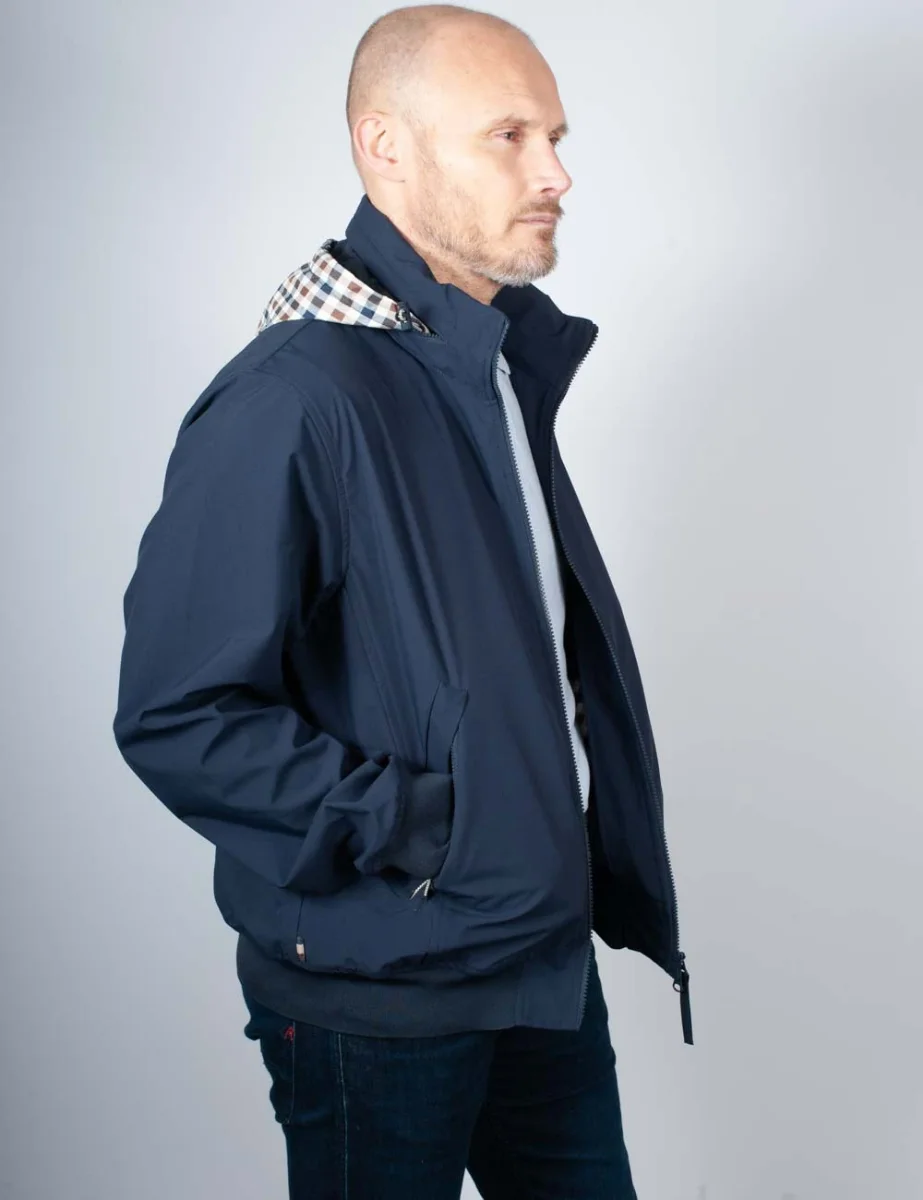 Aquascutum Softshell Mock Neck Jacket | Navy