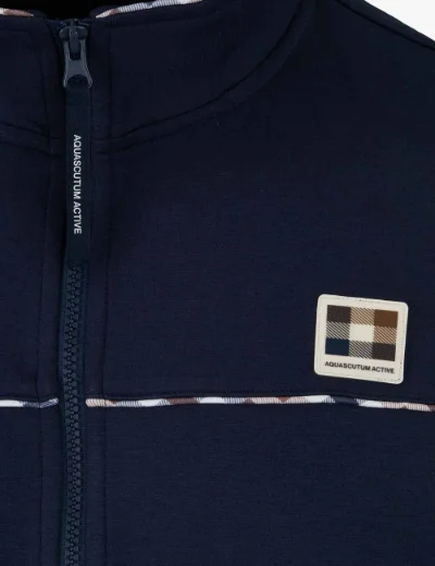 Aquascutum Active CC Piping Scuba Track Top | Navy