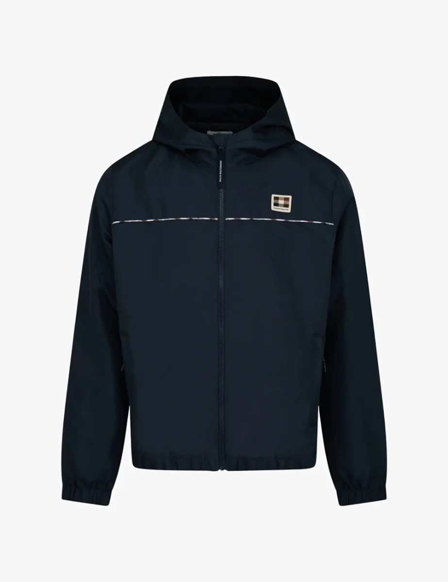 Aquascutum Active Diamond Wave Badge Track Jacket | Navy