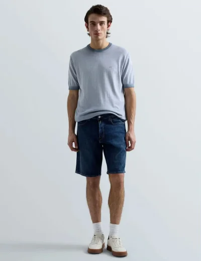 Replay Grover Straight-Fit Shorts | Medium Blue Wash