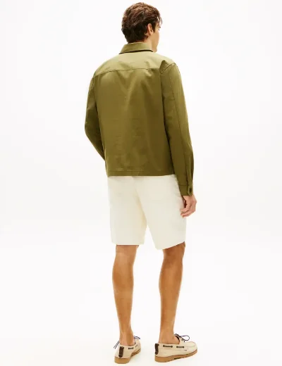 Tommy Hilfiger Cotton Nylon Shirt Jacket | Green