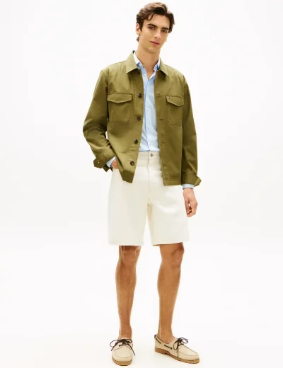 Tommy Hilfiger Cotton Nylon Shirt Jacket | Green