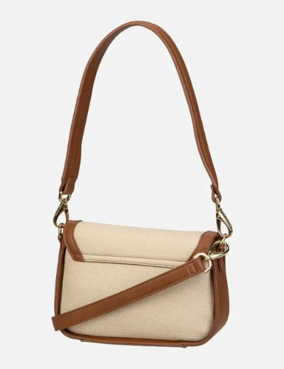 Valentino Atena RE Flapover Shoulder Bag / Natural/Tan