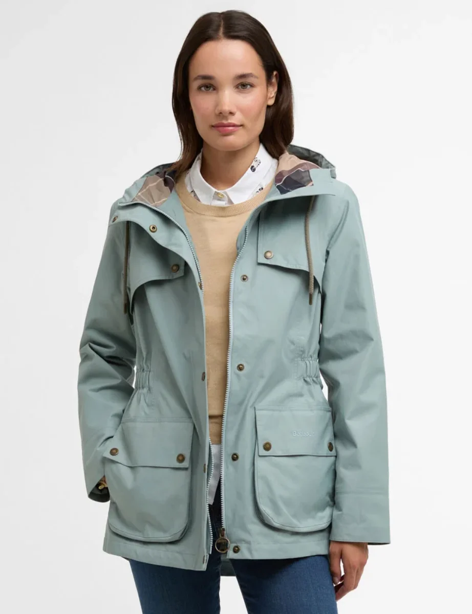 Picture of Barbour Maple Waterproof Jacket | Blue Sage/Gardenia