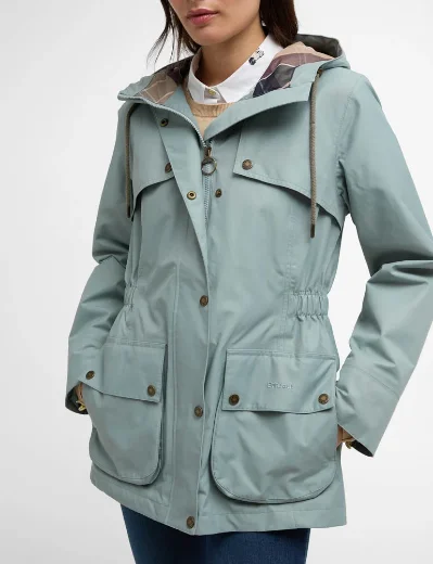 Picture of Barbour Maple Waterproof Jacket | Blue Sage/Gardenia