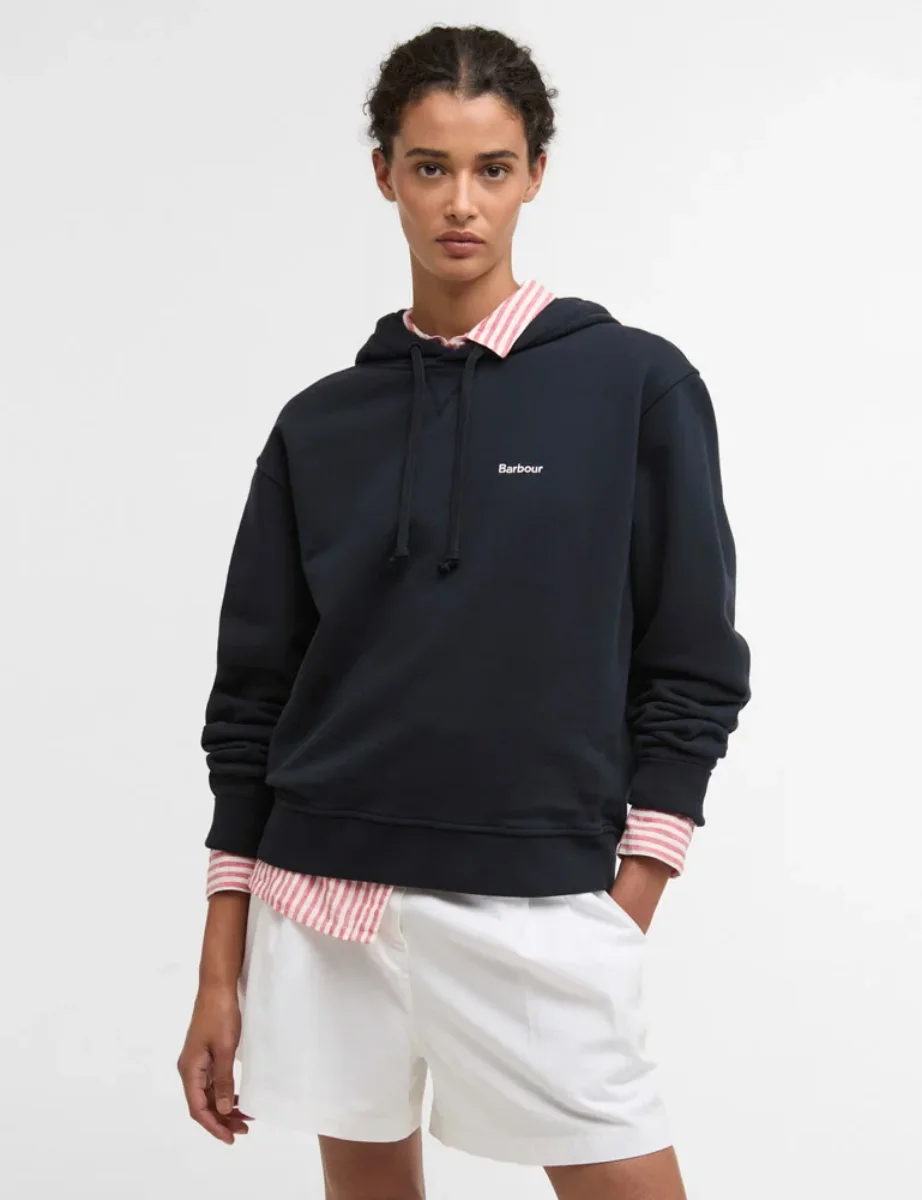 Picture of Barbour Womens Bede Oversized Hoodie | Navy