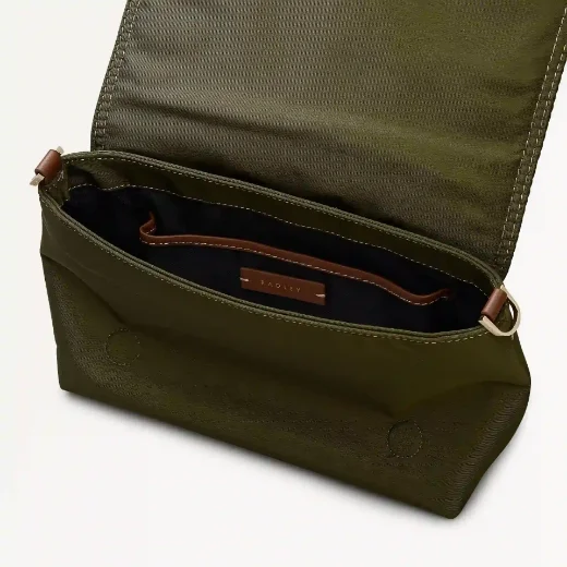 Radley Halley Row Flapover Crossbody Bag | Olive Green 