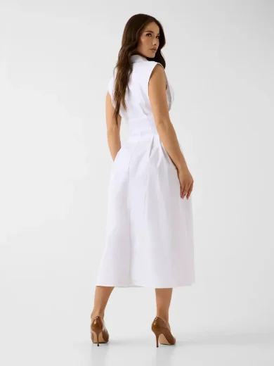 Guess Cherry Cotton Poplin Dress | White