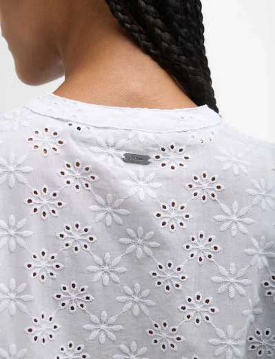 Barbour Womens Layla Broderie Anglaise Shirt | White
