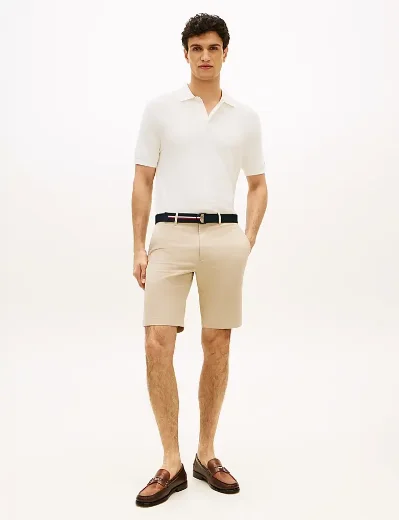 Tommy Hilfiger Denton Belted Chino Short | Sandalwood
