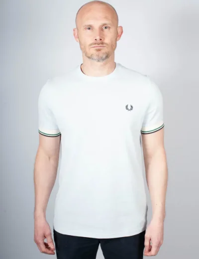 Fred Perry Twin Tipped Cuff T-shirt | Ice Blue