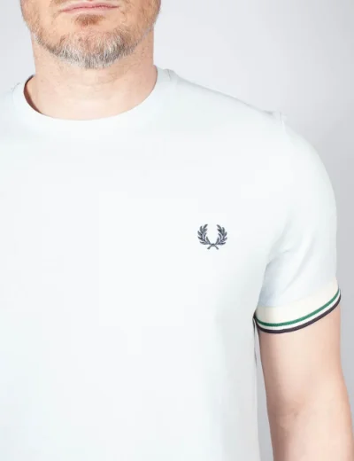 Fred Perry Twin Tipped Cuff T-shirt | Ice Blue