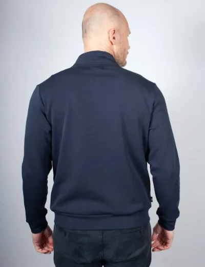Aquascutum Active Club Check Piping Scuba Track Top | Navy