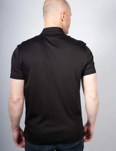 Tommy Hilfiger Interlock Jersey Zip Polo Shirt | Black