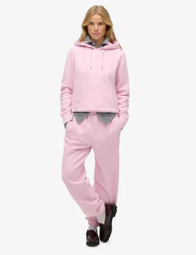 Superdry Essential Logo Emblem Hoodie | Pink Lady