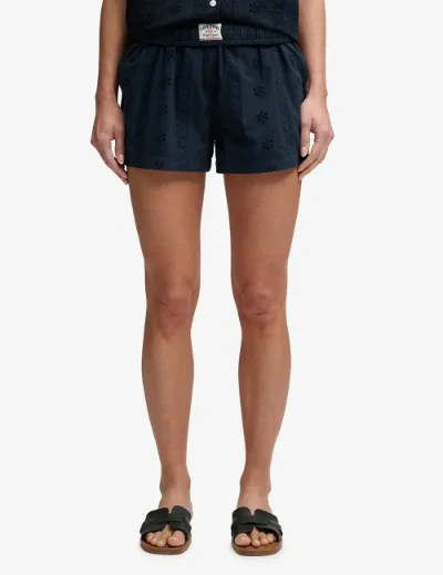 Superdry Broderie Beach Short | Navy