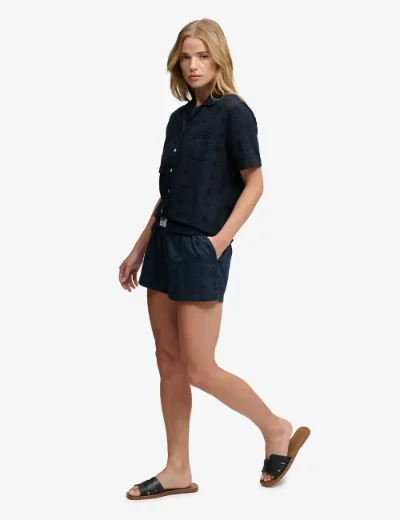 Superdry Broderie Beach Short | Navy