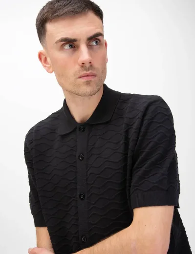 Luke 1977 Kennet Knitted Shirt | Black