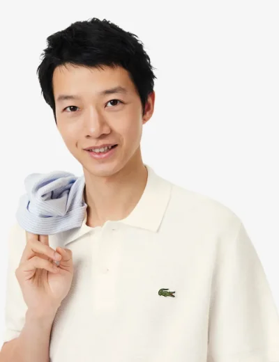 Picture of Lacoste Classic Fit Knitted Polo | Off White