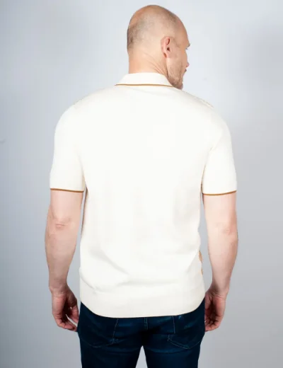 Fred Perry Tonic Waffle Knitted Polo | Ecru