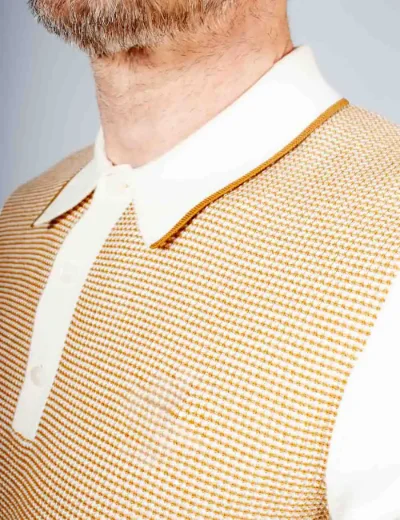 Fred Perry Tonic Waffle Knitted Polo | Ecru