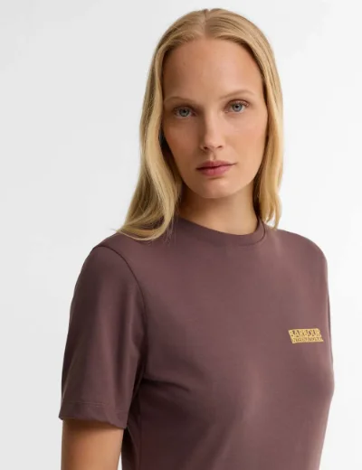 Picture of Barbour INTL Womens Colletta T-Shirt | Truffle