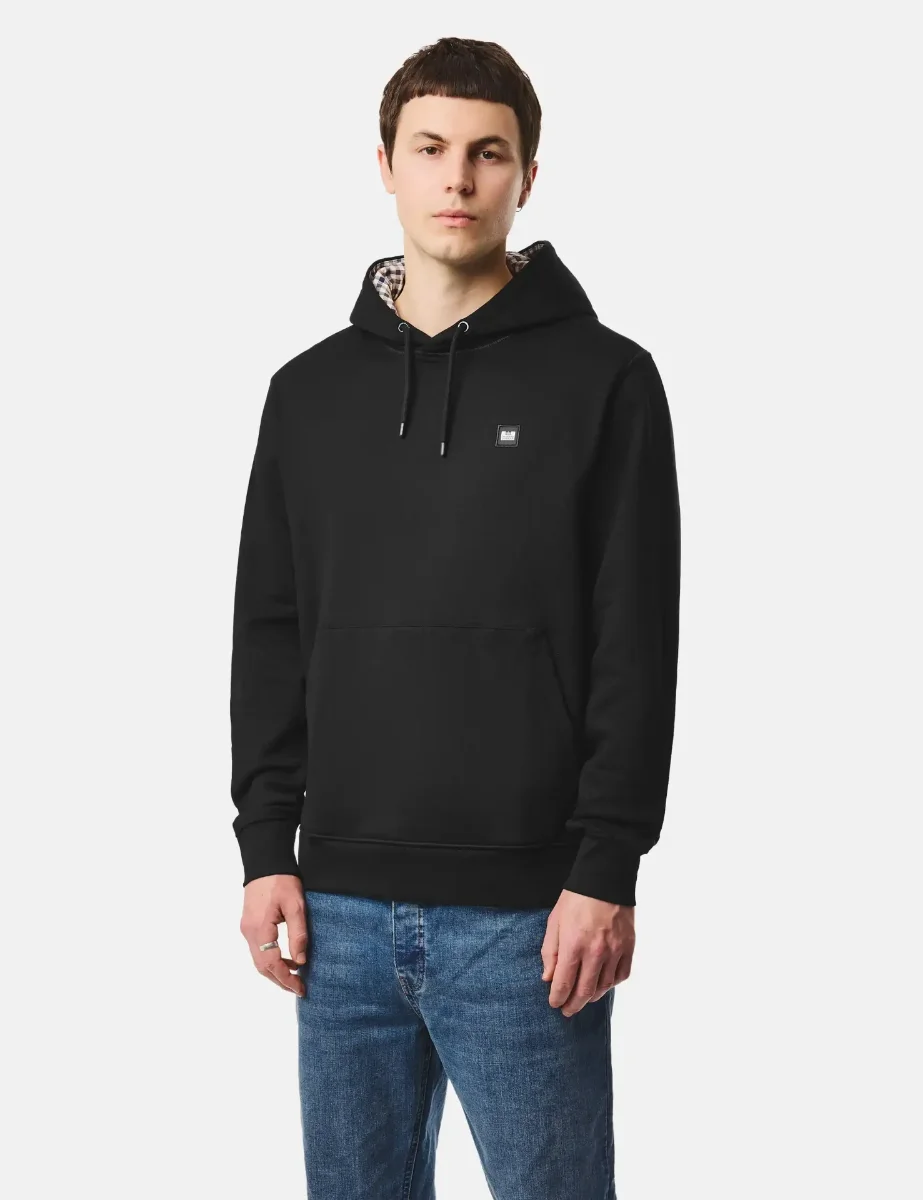Weekend Offender Oulton Check Hoodie | Black