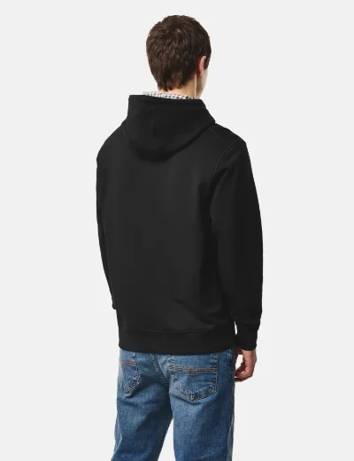 Weekend Offender Oulton Check Hoodie | Black