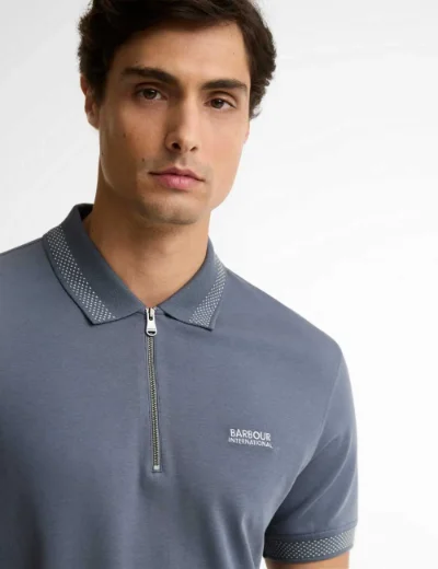 Barbour International Owts Polo Shirt | Charcoal