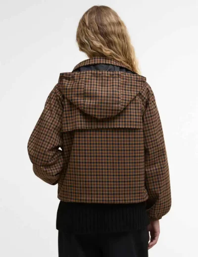Barbour Womens Audrey Showerproof Jacket | Vicuna Gingham Check
