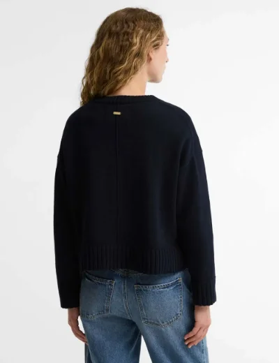Barbour Womens Harling Crew Neck Jumper | Navy