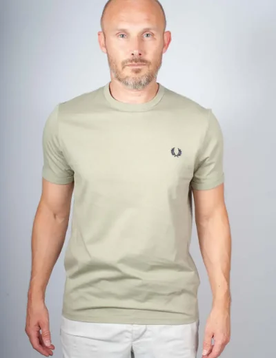 Fred Perry Ringer T-Shirt | Seagrass