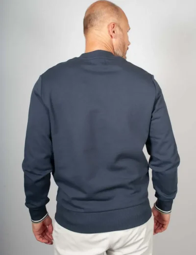 Fred Perry Mens Crew Neck Sweater | Dark Airforce