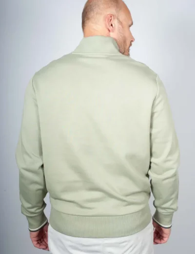 Fred Perry Half Zip Sweatshirt | Seagrass / Ecru / Dark Airforce