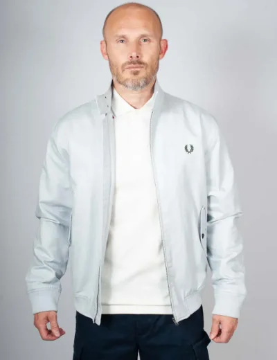 Fred Perry Mens Harrington Jacket | Dusky Blue