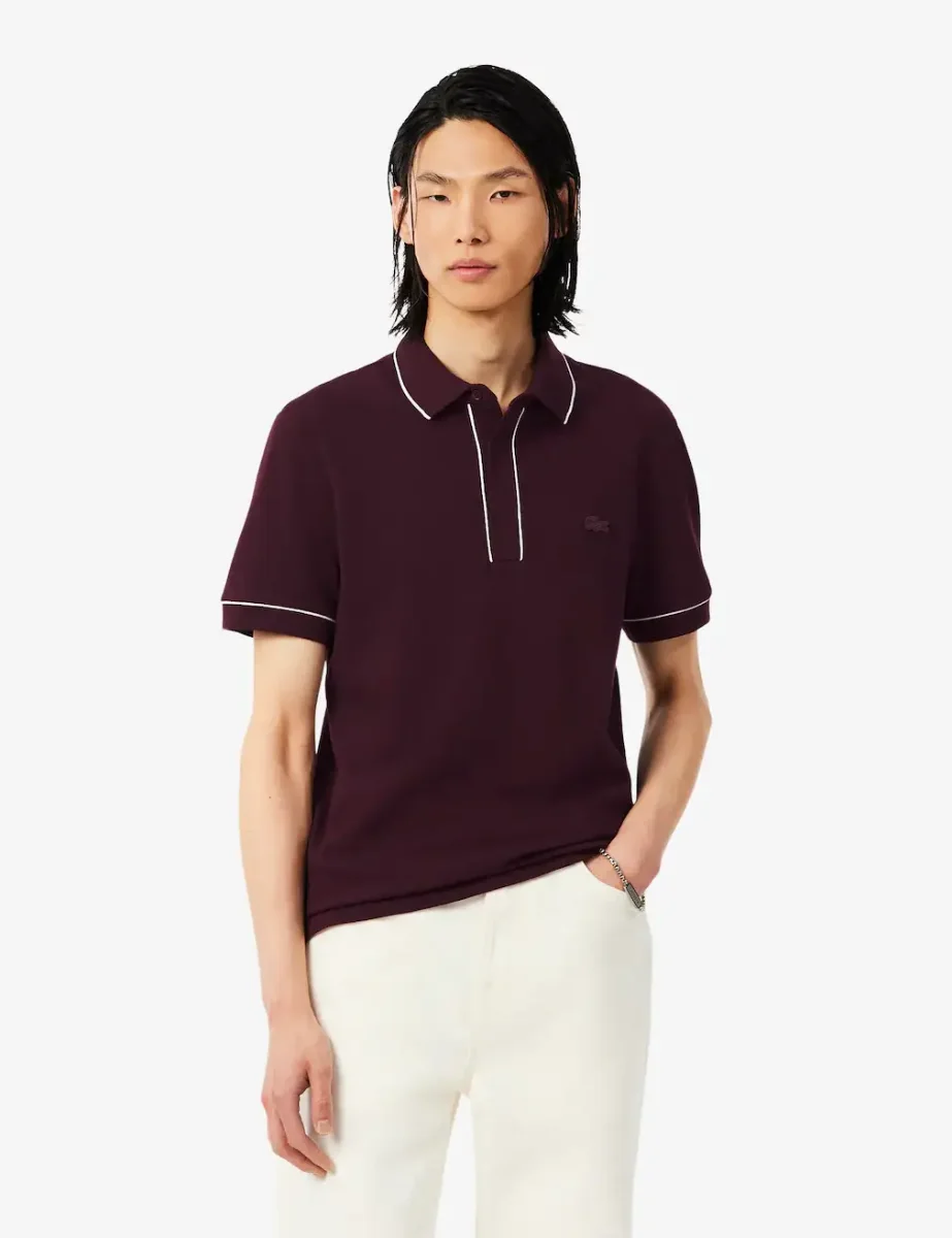 Lacoste Regular Fit Paris Strech Pique Polo | Burgundy