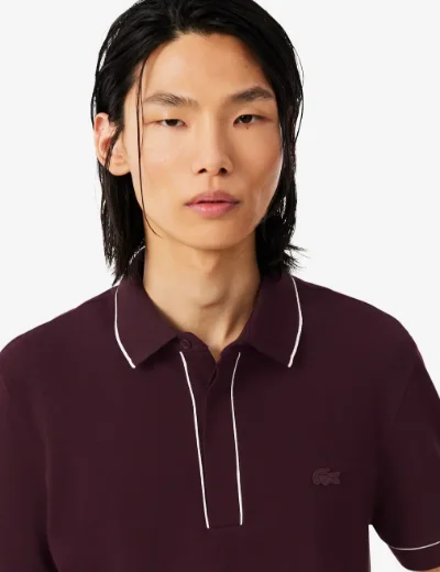 Lacoste Regular Fit Paris Strech Pique Polo | Burgundy
