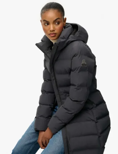 Picture of Superdry Womens City Mid Padded Jacket | Ebony