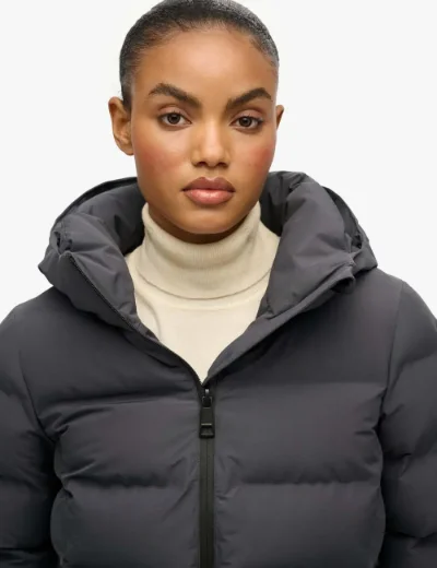 Picture of Superdry Womens City Mid Padded Jacket | Ebony