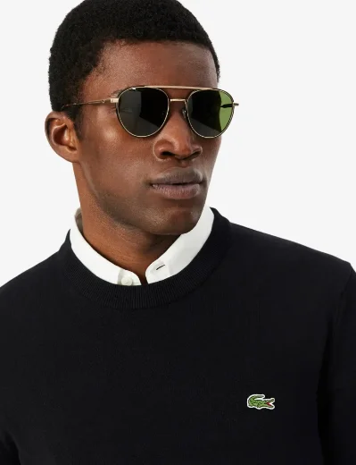 Lacoste Crew Neck Knitted Sweater | Black