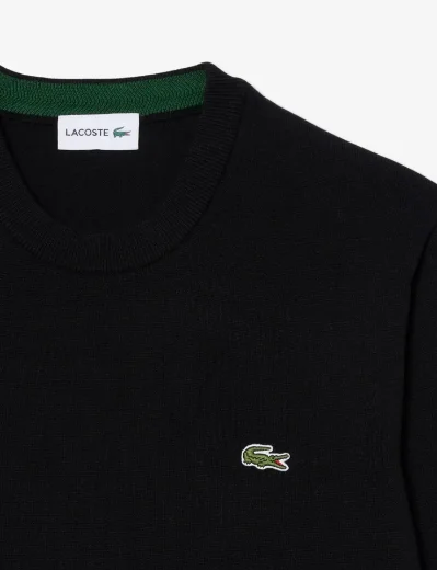 Lacoste Crew Neck Knitted Sweater | Black