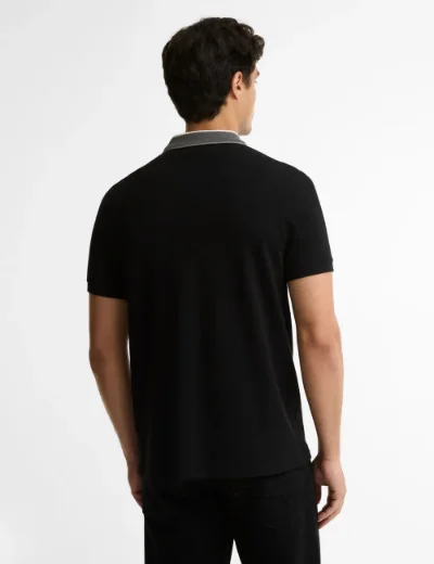 Barbour International Mens Newport Tipped Polo Shirt | Black