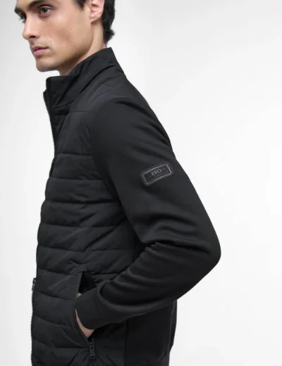 Barbour International Collins Baffle Quilt Sweat | Black