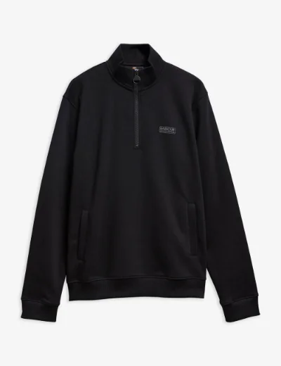 Barbour International Essential Half Zip Sweatshirt | Black