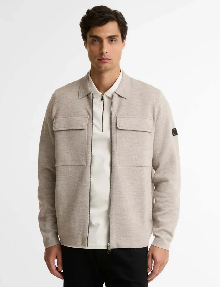 Barbour International Burley Zip Through Cardigan | Concrete