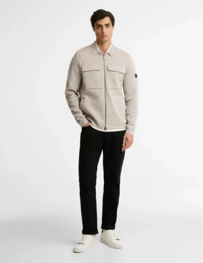 Barbour International Burley Zip Through Cardigan | Concrete