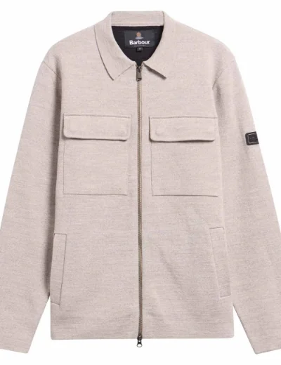 Barbour International Burley Zip Through Cardigan | Concrete